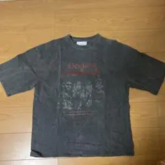 グレー グラフィックプリント Tシャツ Lサイズ