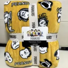 新品　コストコブランケット　スヌーピーPeanuts® イエロー　大判ひざ掛け