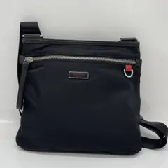 【美品】TUMI ショルダーバッグ　ナイロン　レザー　ブラック　希少　サコッシュ トゥミ TUMI 【日本正規品】 トゥミ ショルダーバッグ TUMI ミニ
