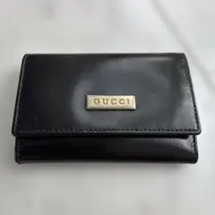 GUCCI グッチ　黒レザー　6連キーケース