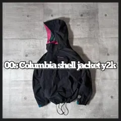 00s Columbia shell jacket 短丈 ドローコード y2k
