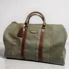 希少 Polo Ralph Lauren ボストンバッグ チェック　旅行 レザー