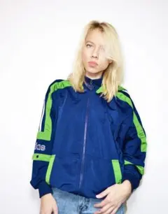 90s adidas アディダス トラックジャケット ジャージ バック刺繍