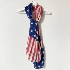 rough ラフ 大判ストール 約95cm×192cm アメリカ国旗デザイン