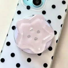 レジン グリップトック スマホグリップ y2k 韓国 星　ボタン ウィッシュコア