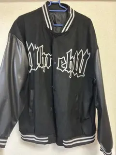 スタジャン ブラック スエード・レザー