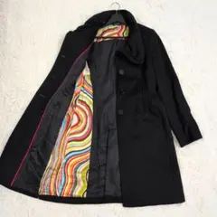 【希少・美品】Paul Smithブラック　ロングウールコート　黒　マルチカラー 2025年最新】Paul Smith Black レディース ロングコートの人気