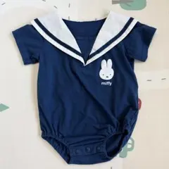 miffy ミッフィー セーラー ロンパース ネイビー 80のサムネイル