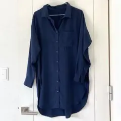 earth music&ecology ネイビー 長袖シャツ Fサイズ