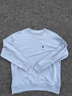 U.S. POLO ASSN. グレー クルーネックスウェット M