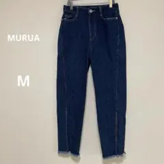 MURUA ムルーア　サイドスリット　テーパード　脚長見せデニムパンツ　Mのサムネイル
