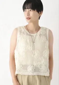 完売カラー！レプシィム⭐︎フラワーレーシーベスト(白)