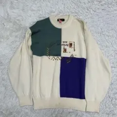 Seve Ballesteros ゴルフニットセーター 刺繍 L 80s 90s