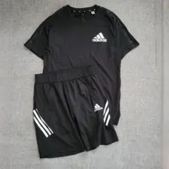adidas トレーニングウェア 上下セット ブラック スポーツ　メンズのサムネイル