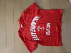 H&M EAST HAMPTON ロゴプリント Tシャツ レッド Sのサムネイル