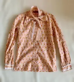 ドゥボンクール ボウタイ ブラウス 総柄 日本製 | Mercari