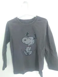 Vintage PEANUTS グレー　ロングTシャツ　スヌーピー　子供服