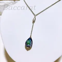 A1 美品 バカラ プシデリック スカラベブルー 上品 ネックレス