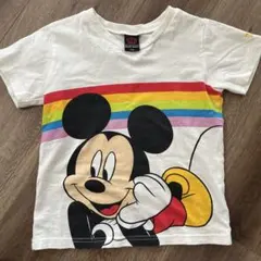 美品⭐️兄妹お揃いコーデ可能　ミッキーマウス Tシャツ 120