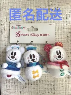 【新品未使用】ディズニーリゾート35周年　スノースノーチャーム 3個セット