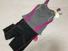 TIGORA スポーツ用水着 グレー/ピンク Ｌサイズのサムネイル