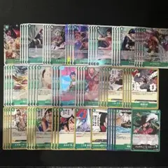 ワンピースカード 緑ミホーク デッキパーツ セット まとめ売り 68枚