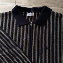 メンズ　ストライプ　ニット　カーディガン
