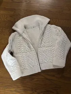 GU ケーブルニットブルゾン