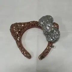 USJ キティちゃんカチューシャ スパンコール ピンク＆シルバー