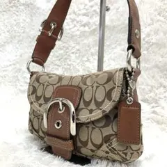 コーチ　ショルダーバッグ　ソーホー　シグネチャー　キャンバス　肩掛け