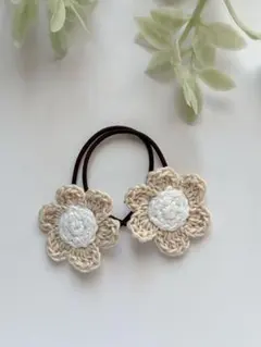 615☆ハンドメイドヘアゴム ※花形ヘアゴム 子供キッズ