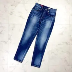 DOUBLE STANDARD テーパードデニムパンツ ネイビー 26*PD25のサムネイル