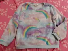 H&M　ボアフリーストレーナー　レインボー　120/130