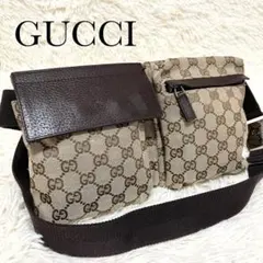 【美品】GUCCI＊ウエストバッグ GGキャンバス クロスボディ
