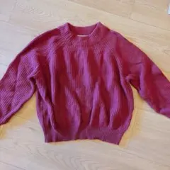 liflattie ships パープルリブ編みセーター　シップス　レディース