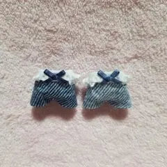 赤ちゃんお洋服　デニムサロペット2着セット①