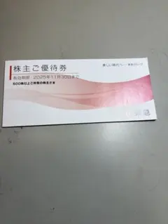 東急電鉄株主優待券　500株以上所有　1冊