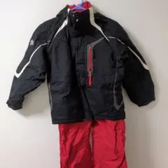 DESCENTE 子供用 スキーウェア　150サイズ 上下セット 黒/赤