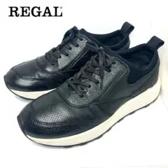 REGAL リーガル　スニーカー　レザー　レースアップ　ブラック　53YR