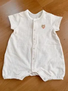 美品 おしりアニマル ストライプ くま ロンパース 赤ちゃん本舗 60㎝