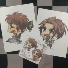 k*す様 永倉新八　相馬主計　薄桜鬼　京の都めぐり　ちびキャラステッカー　コース
