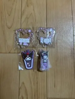 サンリオ　ガチャ　平成ギャルチャーム　カラビナ　めじるしラバー　クロミ　他4点