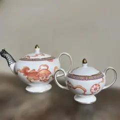 リチャード ジノリ レッドコック ティーポット クリーマー シュガー 4 