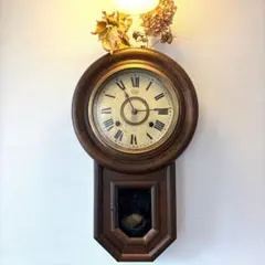アンティーク柱時計 振り子時計 掛け時計　アンソニア時計 ○アンソニア（ANSONIA・USA）置時計（オニキス）青木様