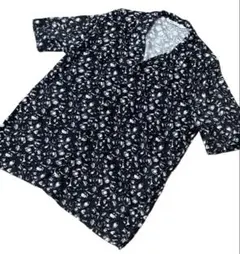 ZARA(ザラ) 総柄 半袖シャツ ブラック系