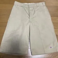 90s ビンテージ dickies ハーフパンツ USA製 ベージュW32 古着