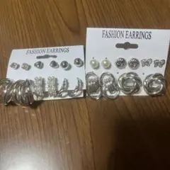 ニ*カ様 ファッションシルバーピアスセット 6ペア +5ペアシルバー色