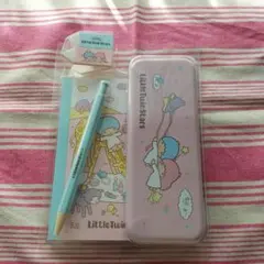 【新品】リトルツインスターズ文房具セット　ペンケース・ボールペン・クリップ・メモ