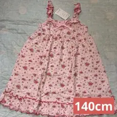 花柄ノースリーブワンピース ピンク 140cm 女の子㊼のサムネイル