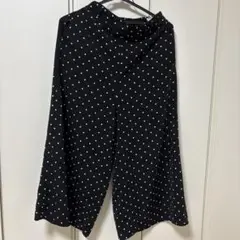 水玉 ワイドパンツ